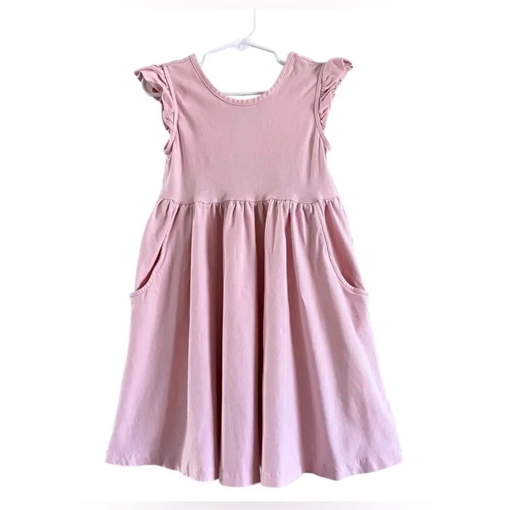 Hanna Andersson Pink Ruffle Sleeve Dress